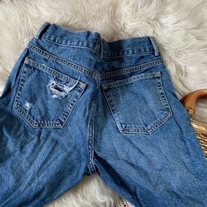 High Waisted Distressed Jeans